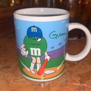 Y2k Vintage M&Ms Green & Yellow Sports Coffee Mug